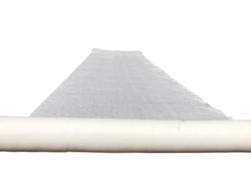 UQUWCUXFI Tela Resistente contra malezas for paisajismo - Membrana de Tela de 5 oz for bancales elevados y Drenaje francés - 1 m/1,5 m/2 m de Ancho(White,1.5mx15m)
