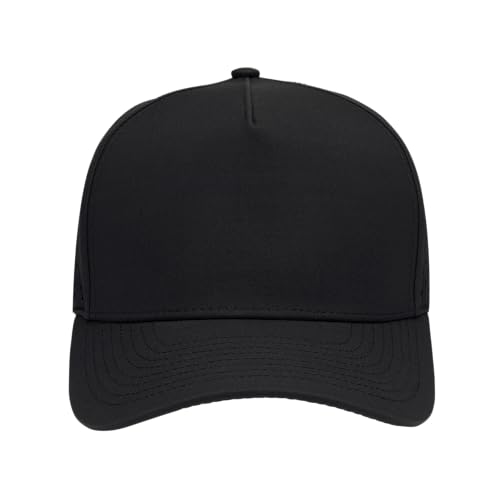 Image of Glendora 5‑Panel High‑Crown Snapback Hat - Lightweight Mesh Back, Flat Brim, Adjustable, Stylish Unisex Hat