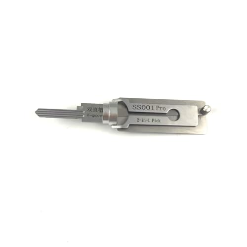 SS001 LishiTools Lock Pick Tool for Double-Groove Door Lock,Pro 2 in 1 Decoder and Pick Tools