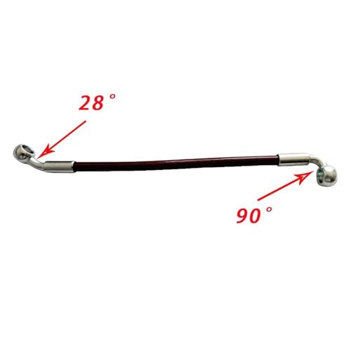 Durite tressée haute performance rouge 320cm avec banjo 10mm - 3