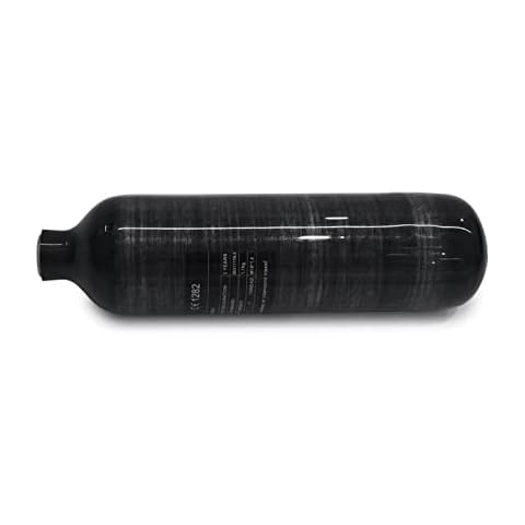 TUXING 4500Psi Carbon Fiber Air Tank 1.1L 67Cu in 1100cc Pcp HPA Flasche, Gasflasche, Sacuba Tank, Paintball Jagd für PCP Luftgewehr Waffe Daystate und FX Gewinde M18 * 1.5 Cover