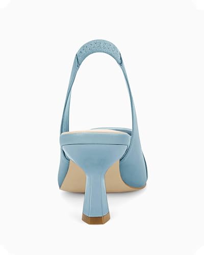 Womens Sling Back Kitten Heels Low Dress Shoes Slingback Pumps Pointed Closed Toe Comfortable Party Office Sandals4
