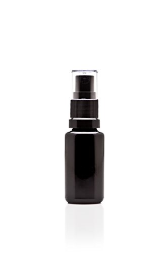 Infinity Jars 15 Ml (.5 Fl Oz) Black Ultraviolet Glass Fine Mist Spray Bottle #TOP30