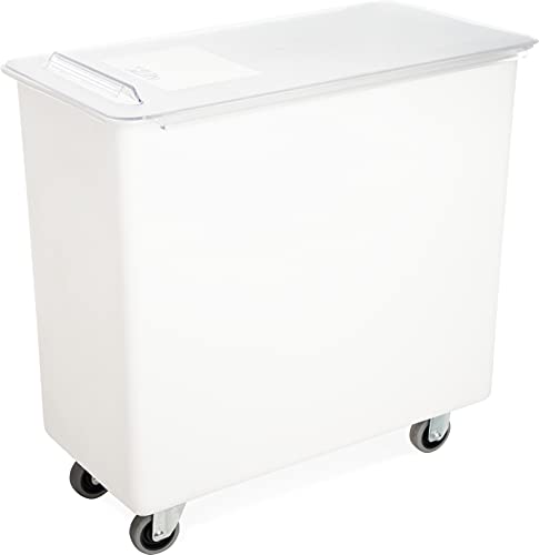 Image of Carlisle FoodService Products BIN3602 Portable Ingredient / Food-Storage Bin with Sliding Lid, 36 Gallon, White