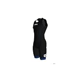 Material resistente al cloro Arena Bañador 1P M Trisuit St 2.0 Rear Zip Black/Royal Sport, Hombre, S