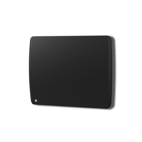 BESTHERM - Radiador eléctrico fijo de inercia seco cerámico 1000 W Bestherm ARIA horizontal negro