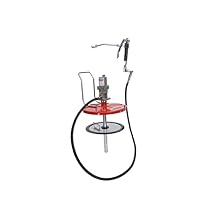 Lincoln 4489 Pneumatic Grease Pump, for 25-50lb Pails, 401 Ratio, 4,000 Max PSI, 7 High Pressure Hose, Control Valve, Universal Swivel and Coupler, Standard Follower, 1/4" NPT Female Air Inlet