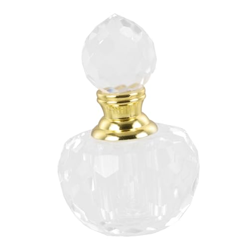 Cabilock Glass Perfume Bottle Crystal Perfume Bottle Spray Bottles for Essential Oils Subpackaging Bottle Cosmetic Containers Dropper Filling White Crystal Glass Bottle