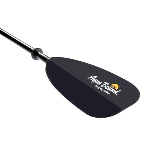 Aqua Bound Sting Ray Carbon 2-Piece Versa Lok Kayak Paddle – Carbon Shaft, Reinforced Nylon Dihedral Blades, Adjustable Versa Lok Length and Feathering, Lightweight Touring Performance (210-225 cm) by AQUA BOUND - Used condition - US$239.57