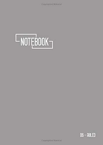 Ruled Notebook B6: Small Journal Notebook with Date and Numbered Pages | Smart Gray Design