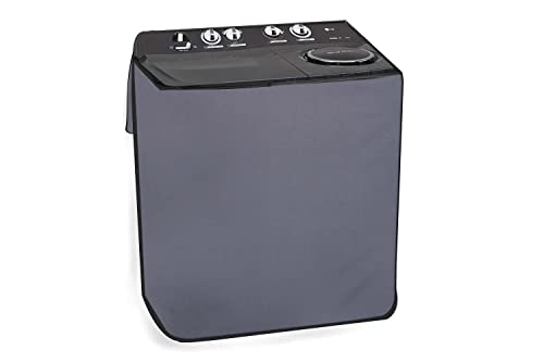 The Furnishing Tree Washing Machine Cover Grey Compatible for LG 6 KG Semi-Automatic Top Loading P7001R3F