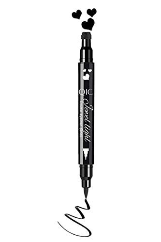Go Ho Black Liquid Eyeliner Stamp Heart Stamp Eyeliner Makeup Heart Gifts Double-seal Waterproof Eyeliner Pen Long-lasting Smudge-proof Eye Liner Makeup Tools 1 PC