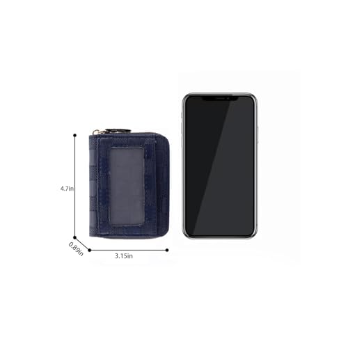 RFID Blocking Slim Wallet for Women Large Capacity Zipper Card Organizer with 12 Slots Anti Theft Business Card Holder for Daily Use2