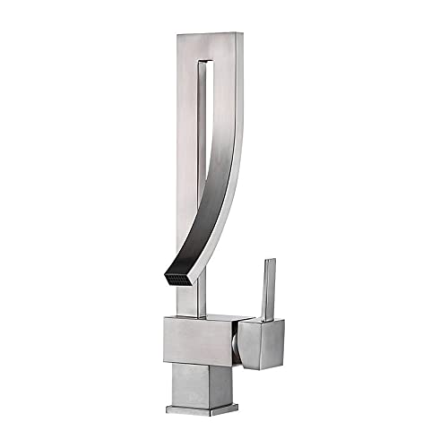 Mitigeur de bar commercial en acier inoxydable noir pour cuisine de ferme