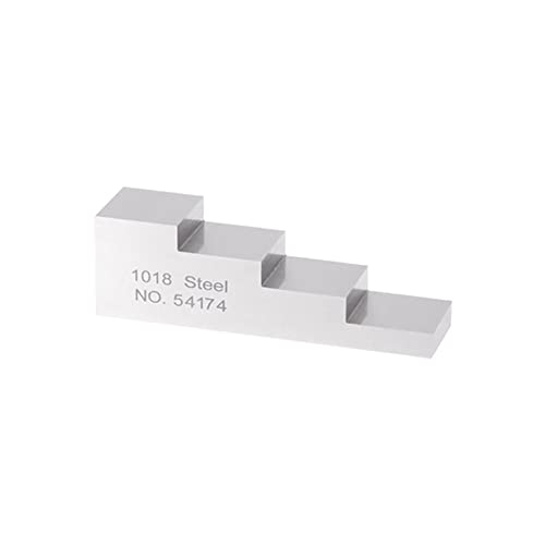Bloque de Calibración en Cuña de 4 Pasos, Rango de 0.250" a 1.000", Acero de Bajo Carbono 1018, Precisión para Medidor de Espesor Ultrasónico (Pruebas NDT) miniatura 2