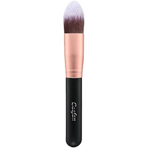 Tapered Kabuki Makeup Brush Conceale Brush for Liquid Foundation Powder Cream Contour Buffing Stippling Blending, Soft Synthetic Bristles Face Eye Shadows Black Brush, Large Mineral Powder Brush Cover
