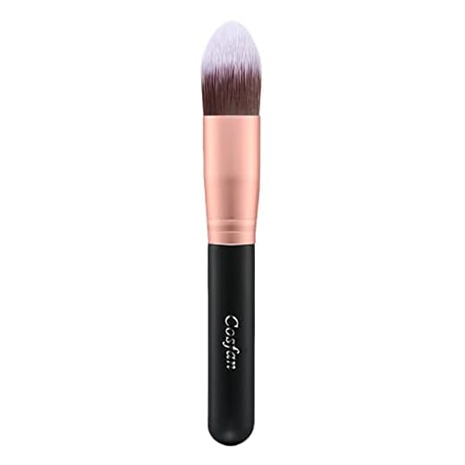 Tapered Kabuki Makeup Brush Concealer Brush for Liquid Foundation Powder Cream Contour Buffing Stippling Blending, Soft Synthetic Bristles Face Eye Shadows Black Brush, Large Mineral Powder Brush