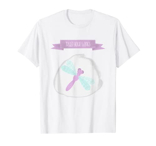 Cute Dragonfly, Trust your Wings. Women & Girls Cottagecore T-Shirt