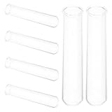 YARNOW 6 Pezzi Vaso in Vetro Trasparente da 15ml per Piante Idroponiche Tubo per Fiori, Design Moderno e Stile Elegante per Decorazione da Tavolo e Casa