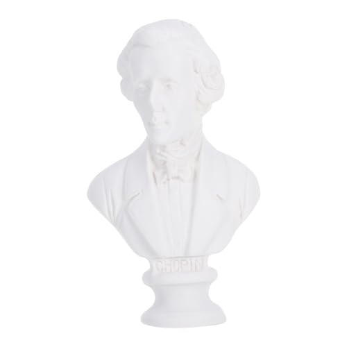 Zerodeko Kleine Harz Büstenstatue Als Schreibtischdekoration Heimdekor Skulptur Miniatur Musikerfigur Für Regale Und Wohnzimmer