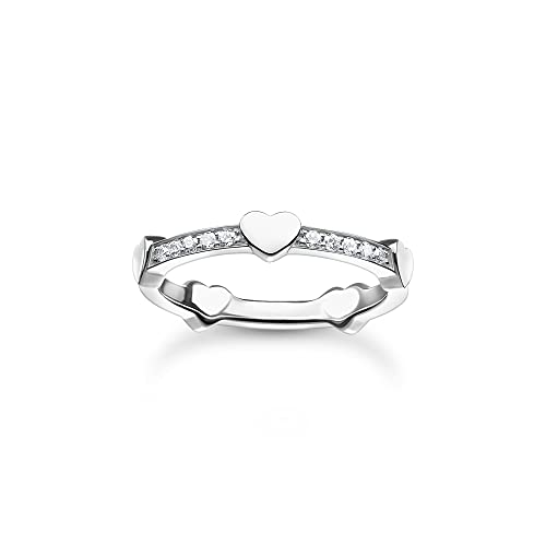 Bague pavé Thomas Sabo femme argent 925 cœurs TR2391-051-14