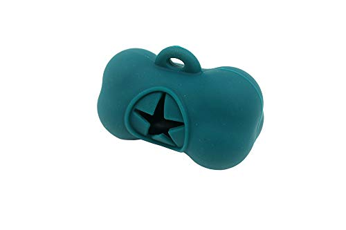 5 Rolls Portable Silicone Bone Shape Dog Poop Bags With Dispenser - Plastic Dog Pooper Bags Holders Refills Trash Can - Dog Pooper Scoopers & Bags For Outdoor Leash Travel (Random) #TOP1