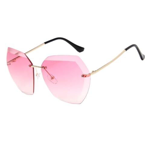 Sunglasses Uv400 Protection | Rimless Gradient Lens | Women Men for Outdoor Sports & Driving