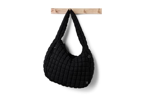 Free People Womens Quilted Carryall Black One Size