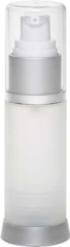 Airless Pump Bottle Silver Frosted 1 oz (30 mL)