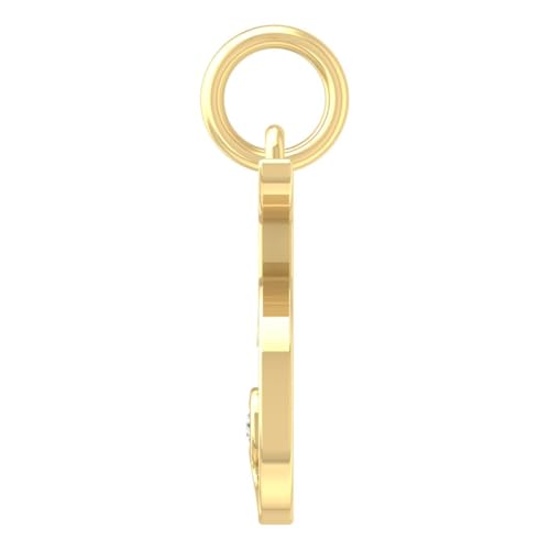 1/20 Carat lab Grown Diamond Zero to Nine Number Pendant Necklace | 10K, 14K Yellow or White Gold and Silver Cable Chain Necklace 18 inch | D-F Color and VS1 Clarity2