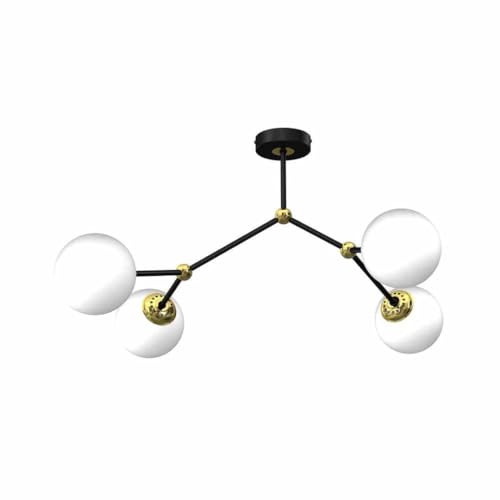 Milagro Plafoniera JOY NERO/ORO 4xE14