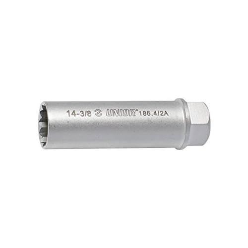 Unior 186.4/2 A Spark Plug Socket 3/8 Inch, Schwarz