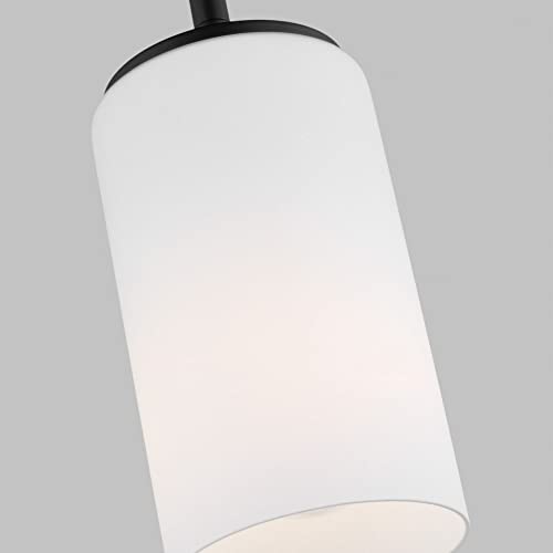 Image of Generation Lighting 1-Light Alturas Contemporary Pendant Light Fixture Midnight Black 6124601-112 | Modern Ceiling Light Fixture for Home Decor| Hanging Lamp for Indoor Lighting or Outdoor Decor