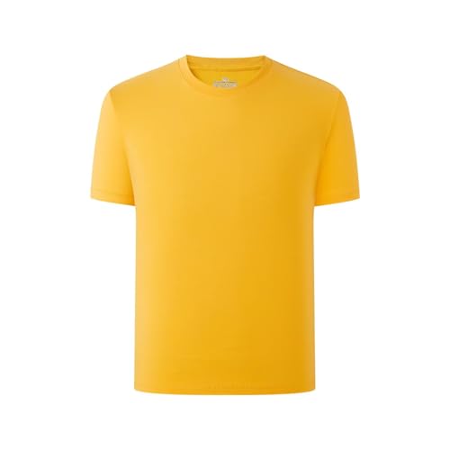 Cadidi Dinos Boys Girls Short Sleeve Shirts Kids Summer Crewneck T-Shirts Casual Tops Solid Yellow Tees Size 3T