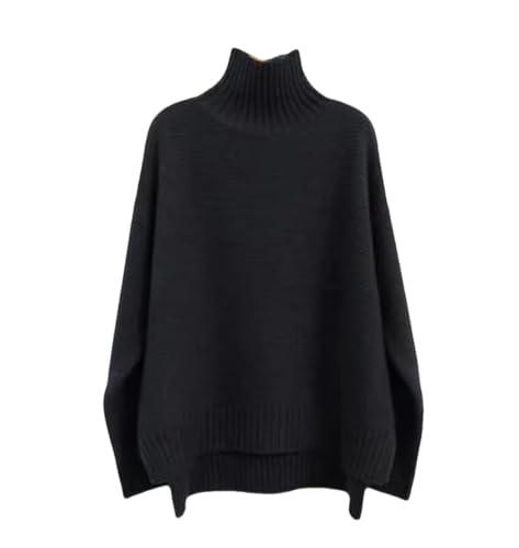 Women's Cashmere Sweater, Loose Sweater, Thick Turtleneck, Plus Size Jumpers