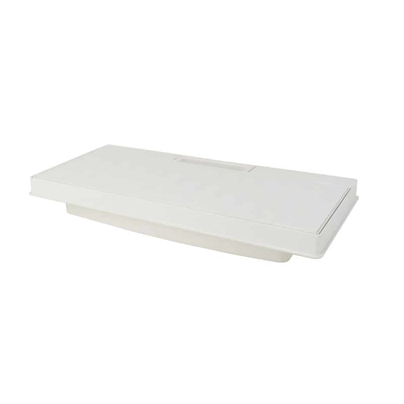FLUIDRA Skimmers pour piscines de la Marque Modèle Ensemble Complet Skimmer 6º UNIK ABS Blanc Corps + Housse + Garniture en Polyester avec Inserts