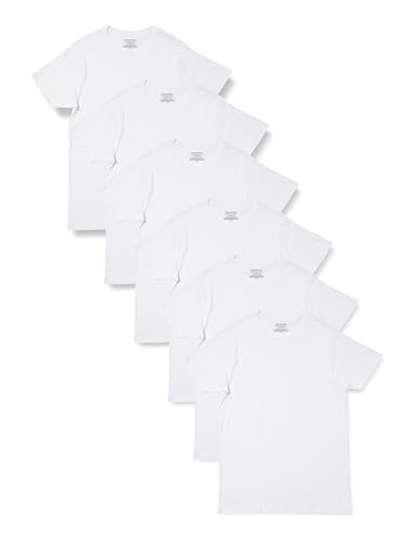 Amazon Essentials Men's 6-Pack Crew Neck Everyday Basic Cotton Inner Shirts
