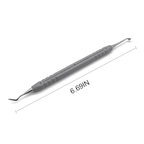 Angzhili 1 Piece Dental Composite Resin Filling kit Molding Tools,with Plastic Handle and Stainless Steel Tips,Dental Instruments (Light gray)