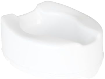 Homecraft Savanah Raised Toilet Seat 6" without Lid, Elongated & Elevated Lock Seat Support for Elderly, Handicapped and Disabled Users, White Colour