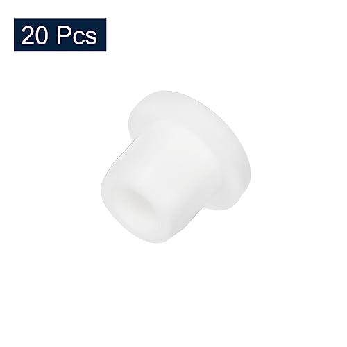 Image of uxcell 20 Pieces White Plug Holes, Waterproof Button Plug Rubber Hole Plugs for 9mm /0.35 inch Hole