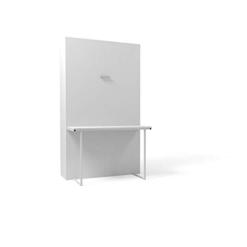 CAMA SOLTEIRO DOBRAVEL COM ESCRIVANINHA FOLD BRANCO 103X80X200,5