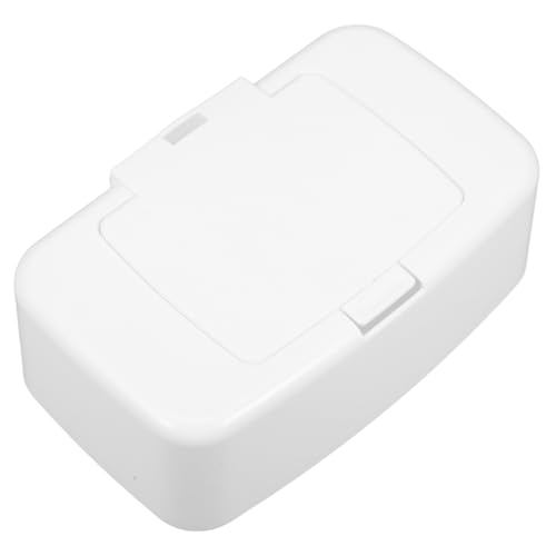 Yardenfun Dispensador de Toallitas Húmedas Plástico Resistente Antideslizante Caja y Recargable para Hogar Almacenaje Práctico para Baño y Cocina Diseño Sencillo Blanco