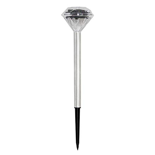 collectsound Lampe Solaire LED d'extérieur en Forme de Diamant pour Jardin, Cour, terrasse, pelouse, Jardin Lumière Blanche