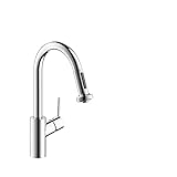 hansgrohe Talis S² Premium 1-Handle 15-inch Tall Kitchen Faucet with Pull Down Sprayer Magnetic Docking Spray Head in Chrome, 04286000