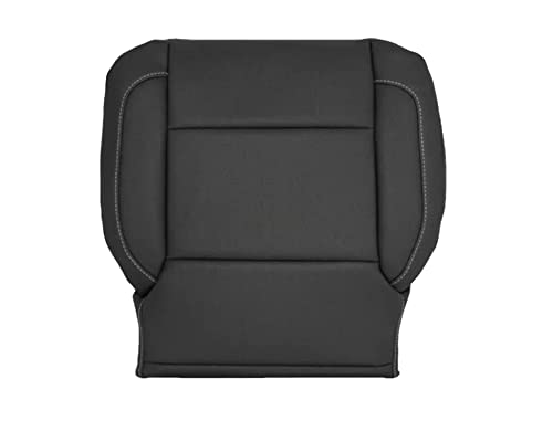 Auto Seat Replacement, Compatible with 2014 2015 2016 2017 2018 Chevy Silverado Suburban & GMC Yukon Sierra Perforated Leather Seat Cover, Fits Both Driver & Passenger (Perforated Leather Jet Black)