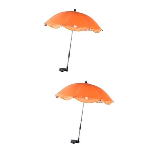 Beatifufu 2pcs Adjustable Chair Umbrella Clamp Stroller Clip-on Shade Baby Stroller Umbrella Uv Protection for Outdoor Activities