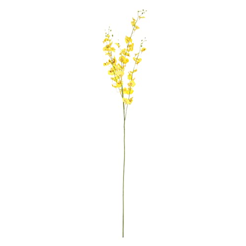Decoración falsa de seda de orquídea artificial flor de tallo largo flor falsa Oncidium