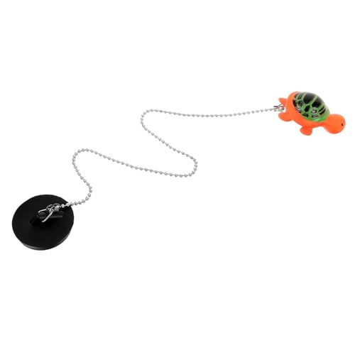 NUOBESTY Tappo Scarico in Gomma Con Catena Forma Di Tartaruga Stopper Per Vasca Da Bagno Lavandino e Scarico Bagno Resistente e Riutilizzabile