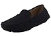 DADAWEN Girl's Boy's Suede Slip-on Loafers Oxford Shoes Black US Size 12 M Little Kid