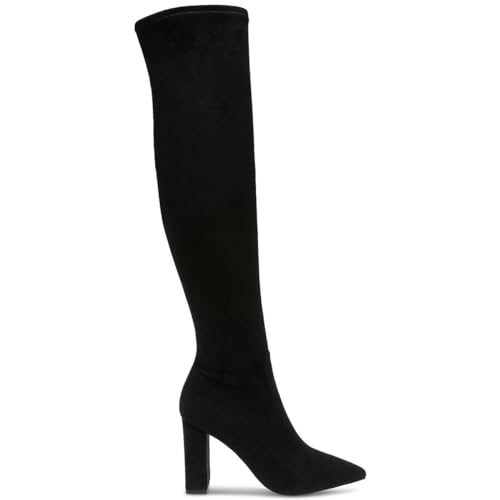 Wild Pair Womens Eileene Faux Suede Over-The-Knee Boots Black 8 Medium (B,M)3